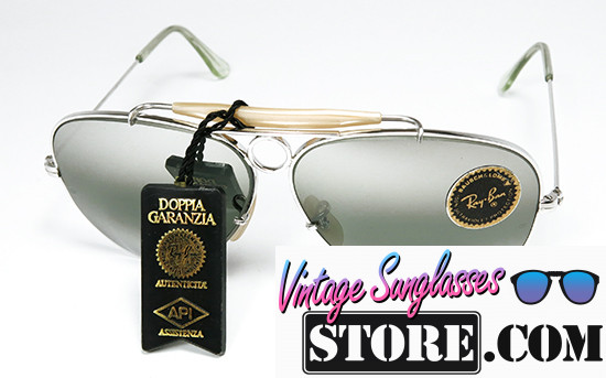 Ray Ban Shooter 10K White Gold Bausch & Lomb 58mm
