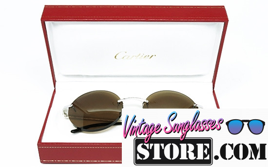 Cartier ROUND rimless TITANIUM