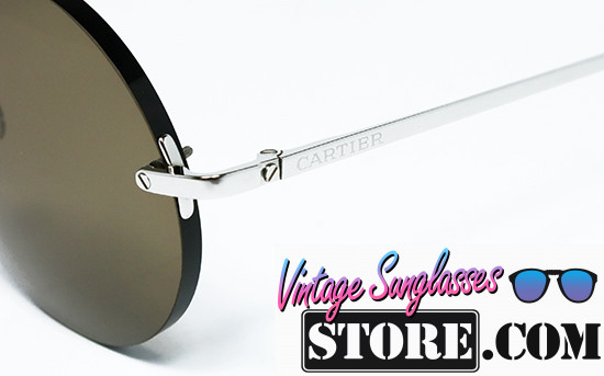 Cartier ROUND rimless TITANIUM