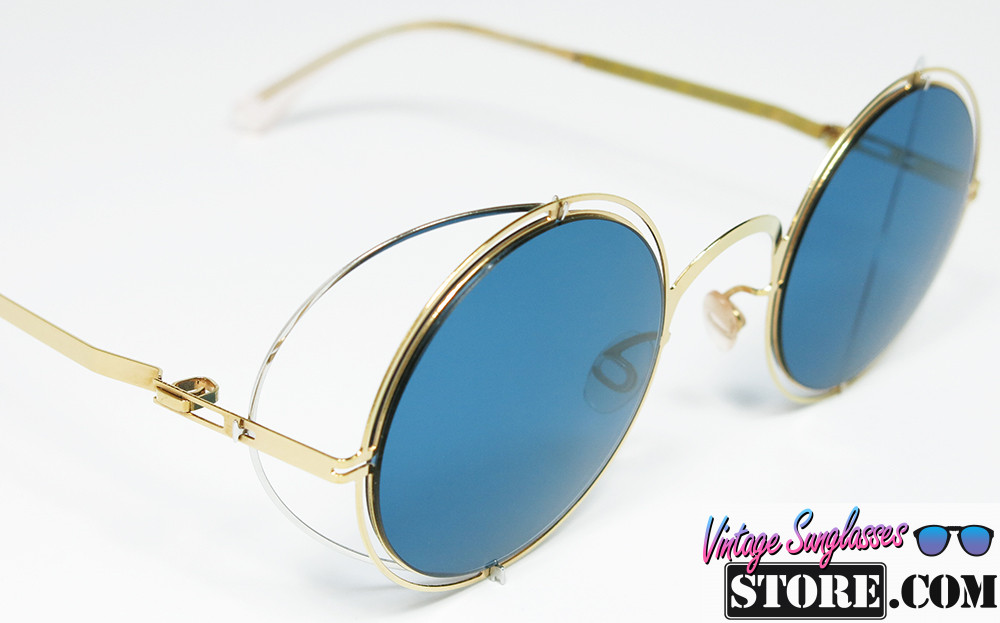 MYKITA + Maison Margiela MMCRAFT001 col. 329 Chrome Gold - Chrome Silver  Round sunglasses