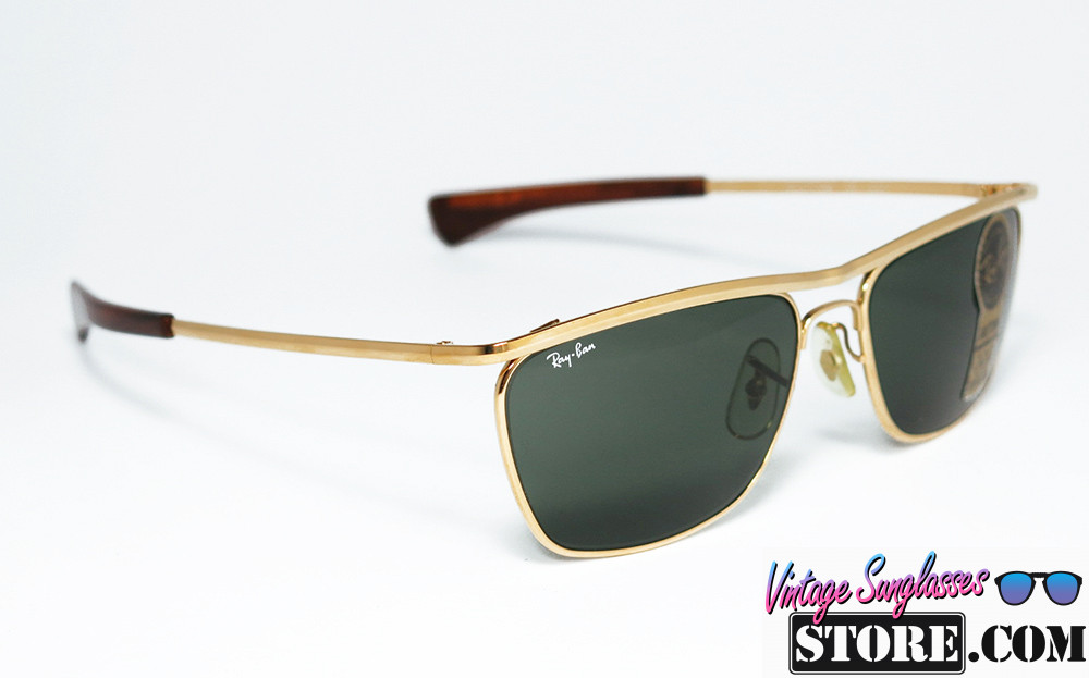 Ray Ban OLYMPIAN II Deluxe B L Chrome Gold G 15 Square sunglasses
