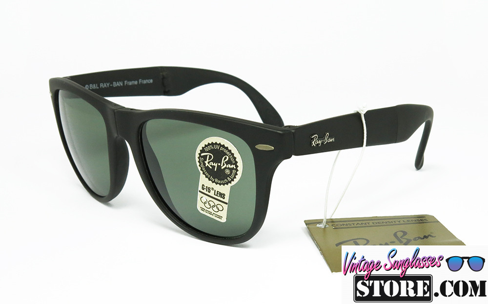 Ray Ban WAYFARER II FOLDING Matte Black Silver G 15 sunglasses