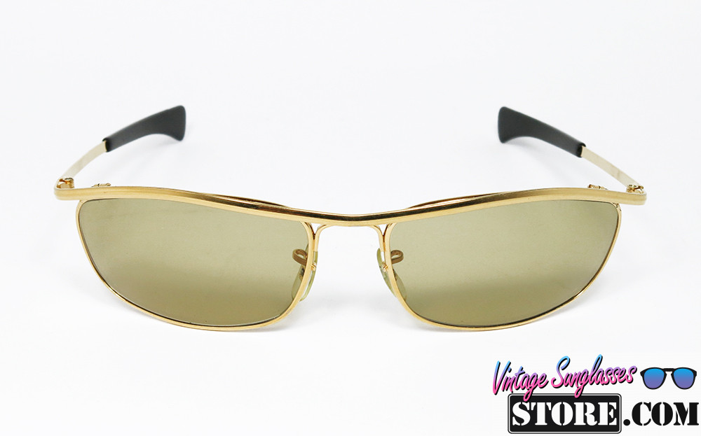 Ray Ban OLYMPIAN I Deluxe Chrome Gold Light Brown lenses EASY RIDER sunglasses