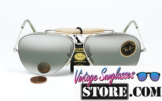 Ray Ban Shooter 10K White Gold Bausch & Lomb 58mm