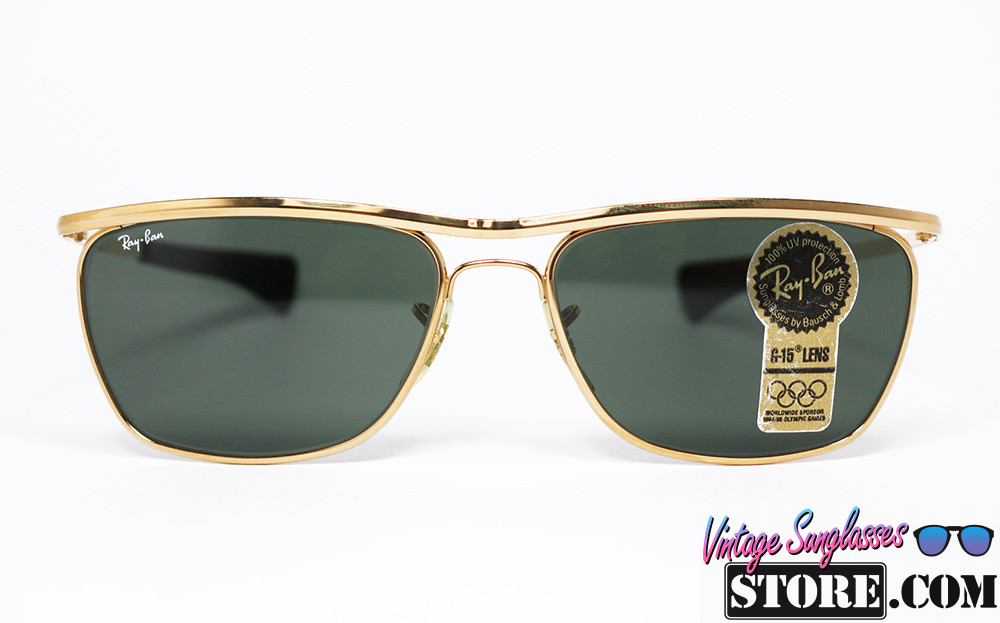 Ray Ban OLYMPIAN II Deluxe B L Chrome Gold G 15 Square sunglasses