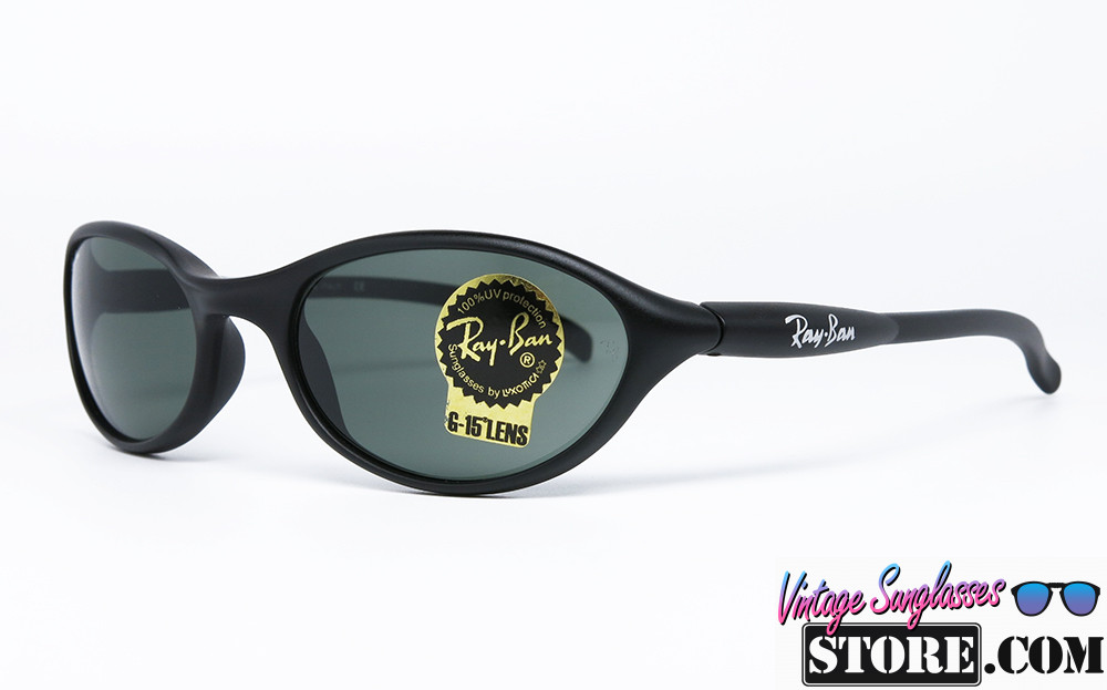 Ray Ban RB 2045 CUTTERS W3182 Matte Black G 15 Oval Wrap SPORT sunglasses