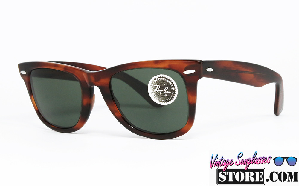 Ray Ban WAYFARER B L 5024 Mock Tortoise Chrome Silver G 15 vintage sunglasses
