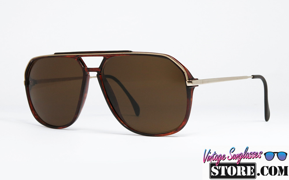 Silhouette M2701 20 C1211 Spotted Tortoise Satin Chrome Gold square sunglasses