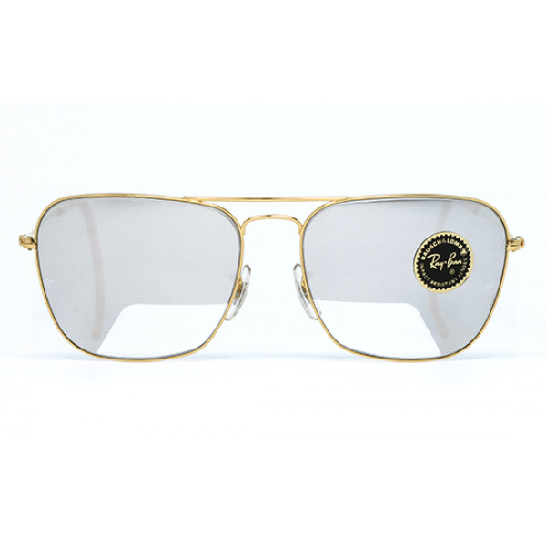 Ray Ban Caravan Gold Pilot 3 4 Mirror Bausch Lomb 58mm